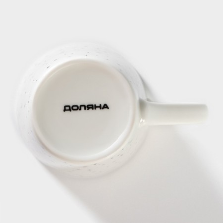 Porcelain share mug "Chocolate crumb", 350 ml, white color-3