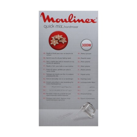 Muxer Moulinex HM310E10, manual, 300 W, 5 speeds, silver-7