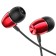 Headphones Borofone BM57 Platinum, vacuum, microphone, jack 3.5 mm, cable 1.2 m, red
