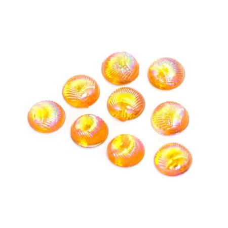 Plastic design TNL, round, orange, 10 pcs
