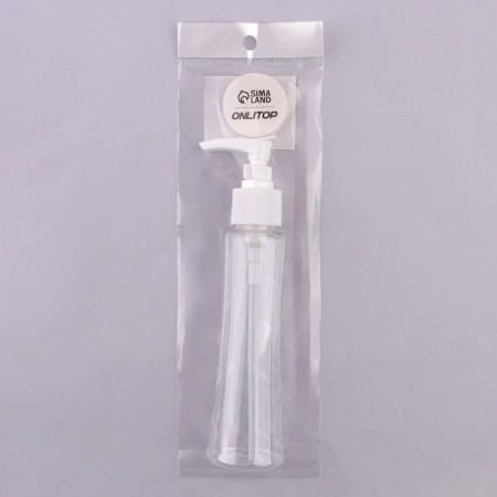 A bottle for storage, with a dispenser, 100 ml, white/transparent color-6