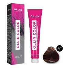 Cream-color hair Permanent Ollin Professional Color, tone 5/7 light brown brown, 60 ml