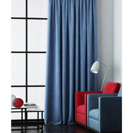 Non -combustible curtain "Eclipsso", size 145 x 280 cm, blue color
