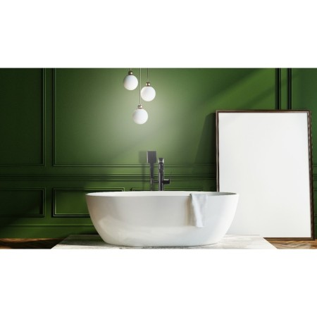 LEMARK Bronx LM3744BL bath mixer, single -leaf, pour 233 mm, floor, black-1