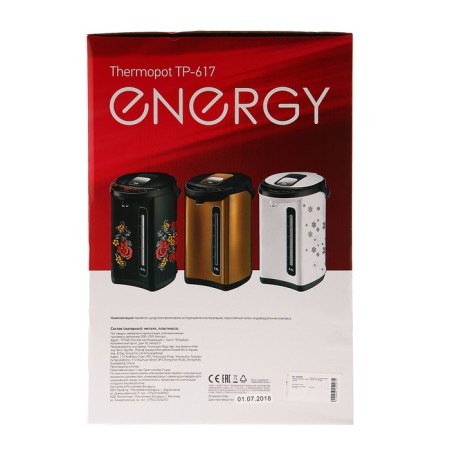 Energy TP-617, 5 l, 750 watts, white with a pattern-4