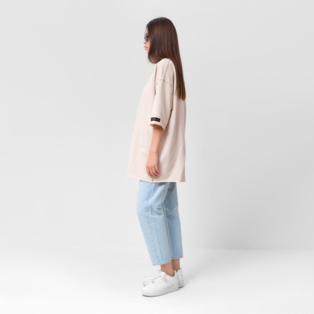 Women's T-shirt MIST BASE, size L-XL Beige color-3