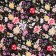 Flap, small flower on black cotton, 50 × 50 cm