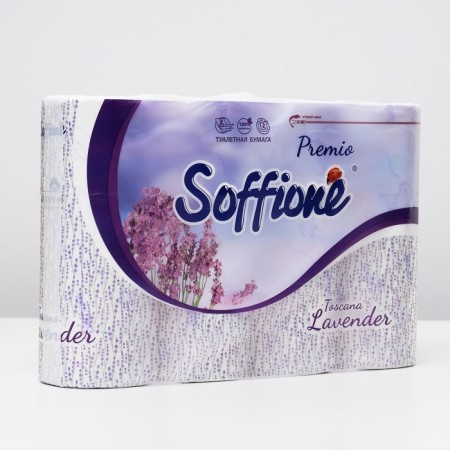 Soffione Premium Toscana Lavender, 3 layers, 12 rolls-1