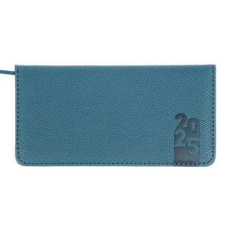 The weekly dated 2025, Escalada, 170 x 88mm, a solid cover with foam rubber, artificial leather, 64 sheets, pancake embossing, block 70, blue