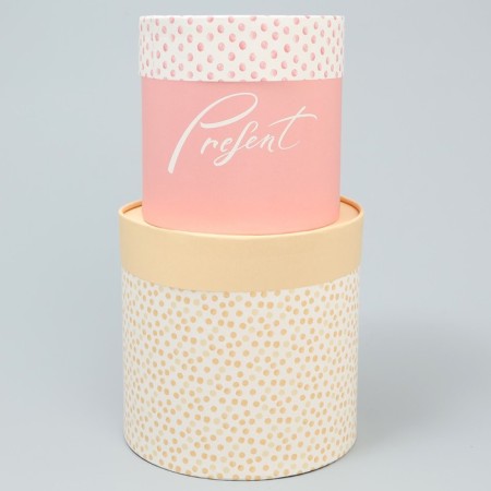 Set of hats 2 in 1, gift packaging, “points”, 13 x 13 cm, 16 x 16 cm-7
