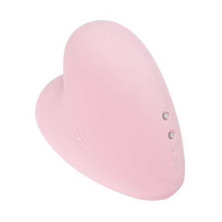 Vacuum-wave contactless stimulator of the Satiffyer Cutie Heart, silicone, pink color-13