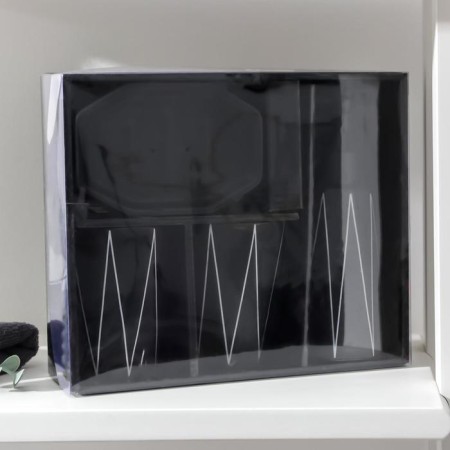 Loko's bathroom set, 4 items (a 280 ml soap dispenser, soap dish, 2 cups 250 ml), black color is black-2