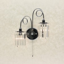 Бра «Синди» 2x60W E14 хром 17x38x40 см