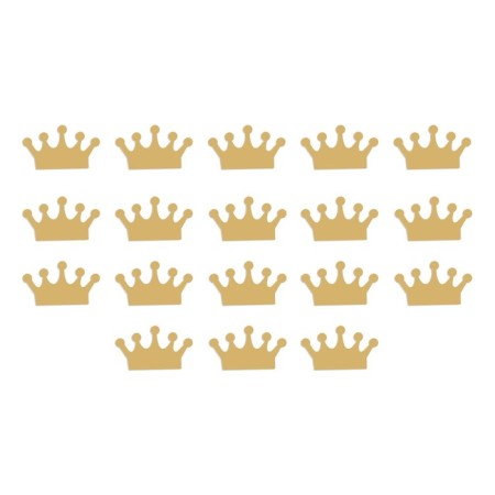 Interior stickers "crown", mirror, decor on the wall, set of 18 pcs, pcs 4 x 7 cm-1