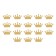 Interior stickers "crown", mirror, decor on the wall, set of 18 pcs, pcs 4 x 7 cm