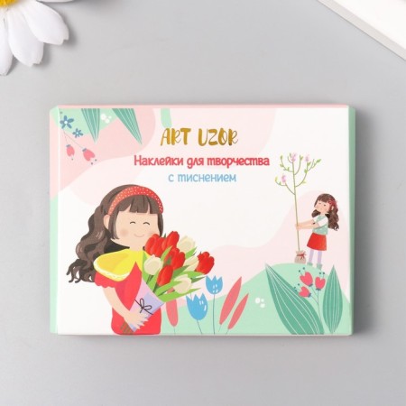Stickers for creativity "Four seasons" embossing gold set 48 pcs 9x7x0.8 cm-5