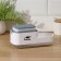 A dispenser for a detergent with a stand for the Raccoon sponge, 550 ml, sponge in the kit, white color