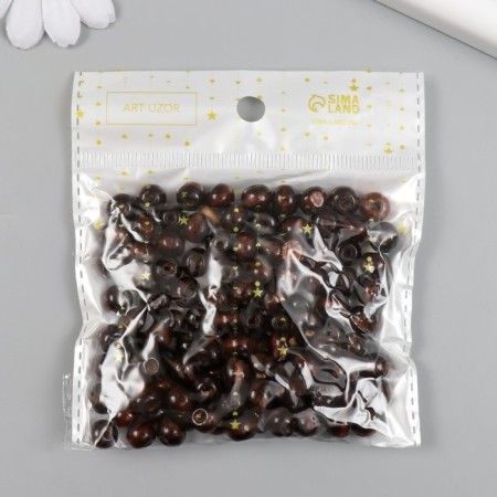Beads for creativity tree "dark brown" d = 0.8 cm set 20 g-2