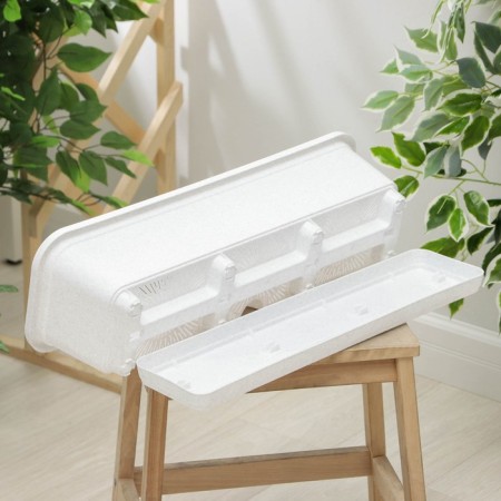 Balcony box with pallet, 60 cm, marble color-2