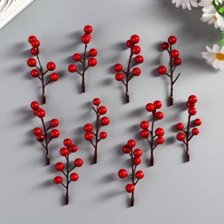 Decor for creativity "A twig with berries 7 berries" set 10 pcs 7 cm-2