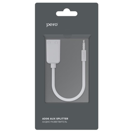 Audio Razeler PERO AD06, Jack 3.5-2 x Jack 3.5, for headphones, 10 cm, white-2