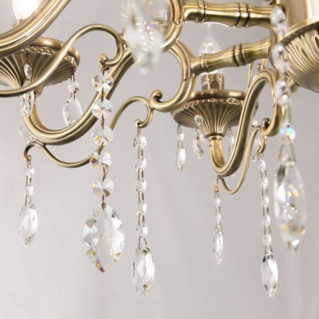 Suspended chandelier Citilux "Carmen" CL404183, 80x80x60 cm, 8x60W, E14, brown color-2