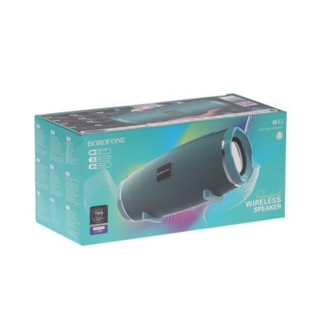 Portable column Borofone BR3 Rich, 10 W, BT5.0, Microsd, USB, 1200 mAh, turquoise-2