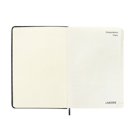 Gift Davente.clair: Diamur of Leduced A5 136 sheets, solid cover, block 70, black + ballpoint pen-6