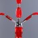 Hookah "aromas of the East", 53 cm, 2 tubes, conical flasks, red, mine chrome