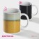 Mug - chameleon ceramic shade "Cool bubbles", 350 ml, white color