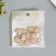 Decor for creativity plastic "Golden Heart in Pearls" set of 15 pcs 1.7x1.5 cm
