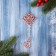 Decoration Christmas tree "Key shine" 16x6.5 cm, transparent pink