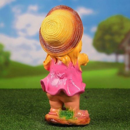 Garden figure "Dwarf with a basket" Small 16x15x39cm-6
