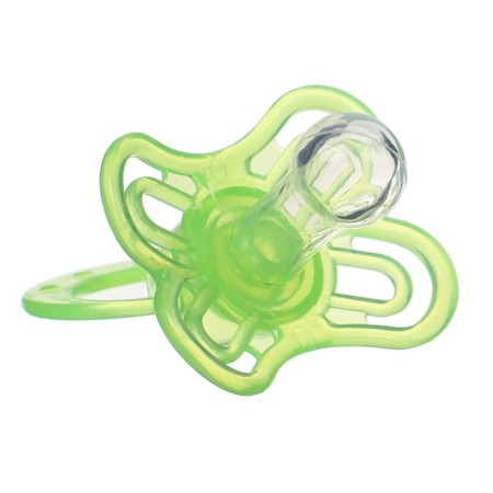 Nipple set - a dummy with a holder, SL, KL +6 months, with a cap "Butterfly", green-4