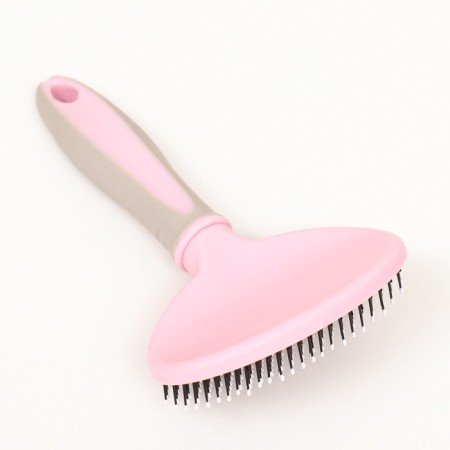 Pucoproding Plastic soft with rounded teeth, medium, 9.5 x 16.5 cm, pink-1