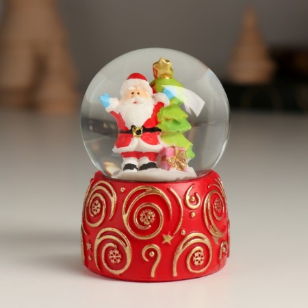 Souvenir Polystone Water Ball "Snow Patterns with the character" MIX 4.5x4.5x6.8 cm-2
