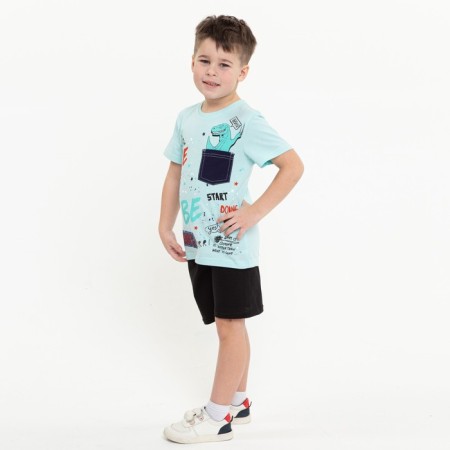 Children's shorts, black color, height 128-134 cm-4