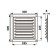 Ventilation grate Zein Lux RM303sk, 300 x 300 mm, with a grid, metal, clone bone