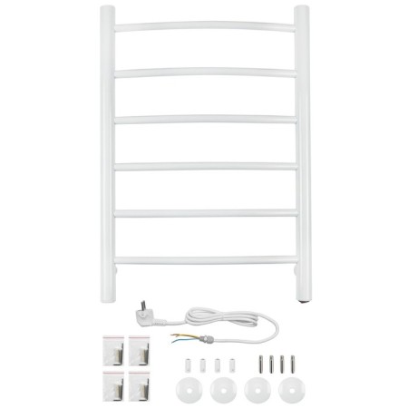 ARIS Robe electric heated towel rail, 400x600 mm, 6 crossbars, white-2