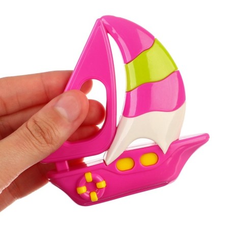 A set of rattles "Machine and boat", 2 pcs, color mix, crush me-6