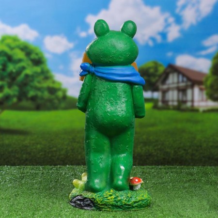 Garden figure "Frog with a sign" My cottage "42cm-6