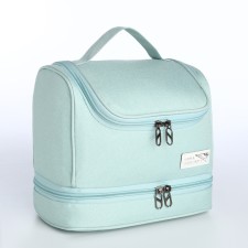 Cosmetic bag 2h sectional classic, 24*11*20, 2 lightning department, hook, mint