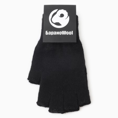Gloves (mittens) female, black color, 18-3