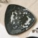 Ceramic plate "Stone", 18 x 18 cm, dark gray color