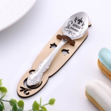 Spoon is registered, tea, with an engraving 