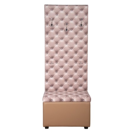 Puff Print 700x380x430 beige pink/eco-leather brown-3
