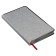 Diaumer Lowed A5, 136 Bridge sheets, artificial leather cover, metal edging, lies, silver
