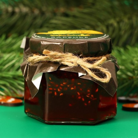 Golden deer jam from mountain raspberries, 100 ml-1