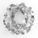 Carnival accessories “Skull”, Silver color, 7.2 meters