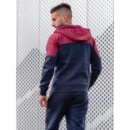 Sports costume men's ise, size 48, burgundy color, dark blue-9
